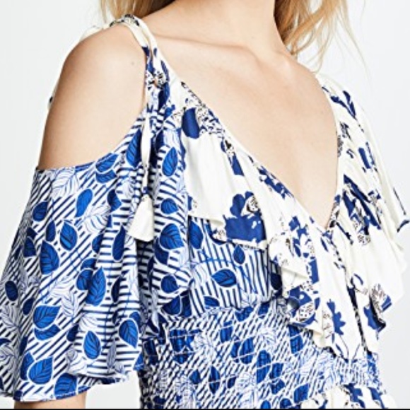 NWT MISA Liv Floral-Print Ruffle High-Low - Picture 8 of 8